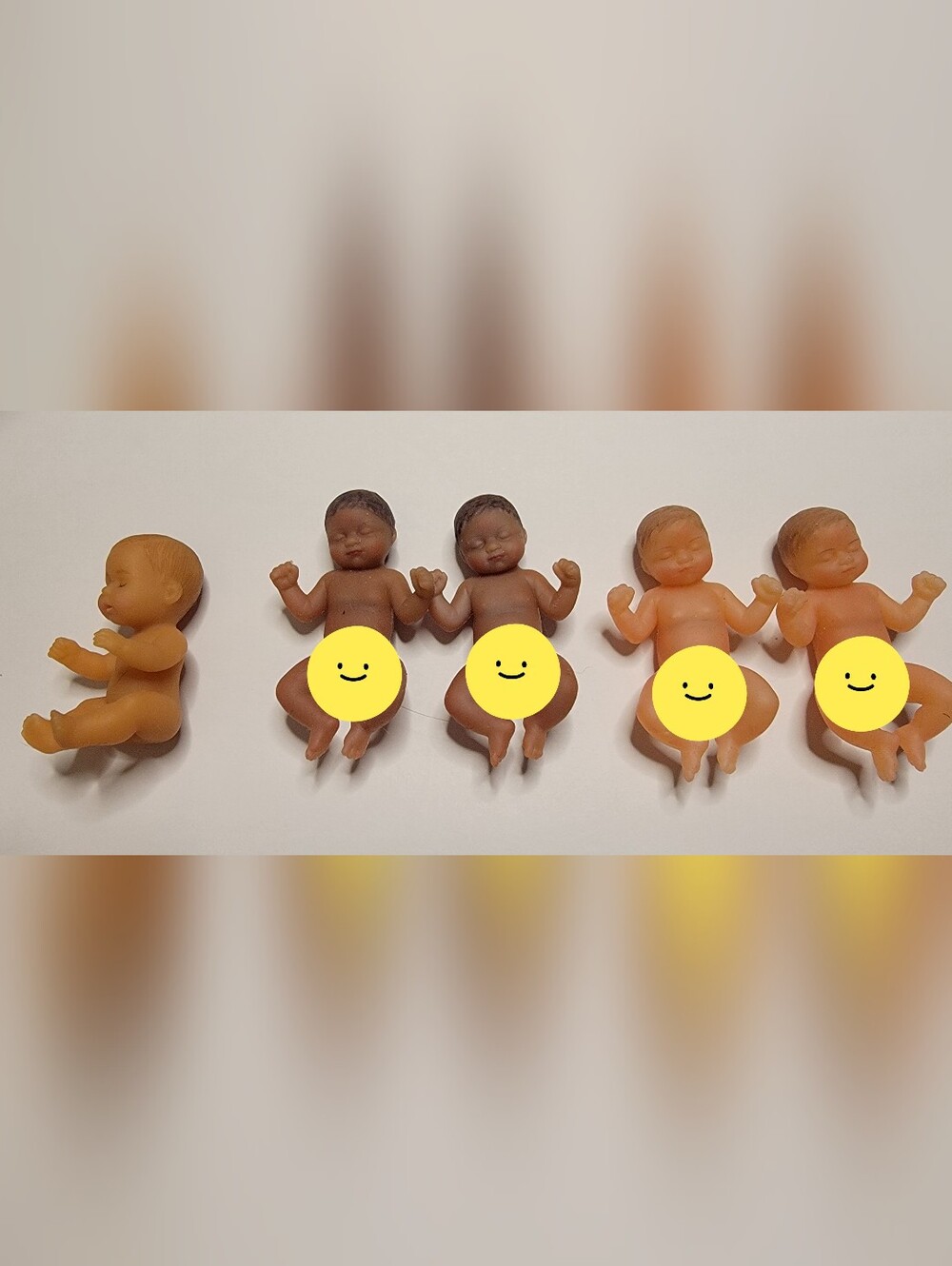Mini Babies Brand Miniature Reborn Dolls Lot of 5 Diverse Skin Tones